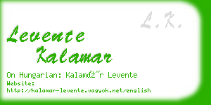 levente kalamar business card